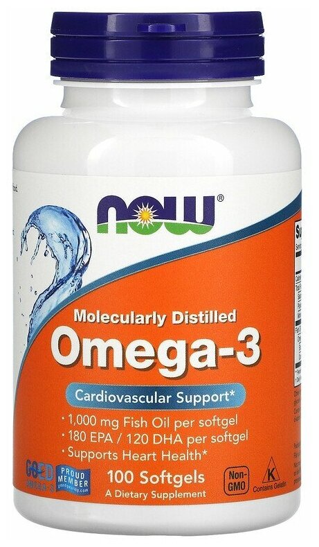  Заказать Omega-3 (100 капс) (1000 мг) (NOW) - цена  руб.