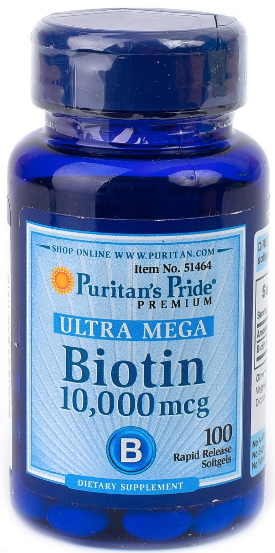 Biotin (10000 мкг) (100 капс) (Puritan's Pride)